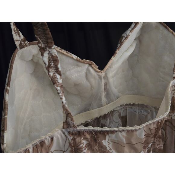 Vintage 1960's Olga Sleeping Pretty Full Length Fawn Print Nightgown, Sz 34, NWT - Picture 8 of 10